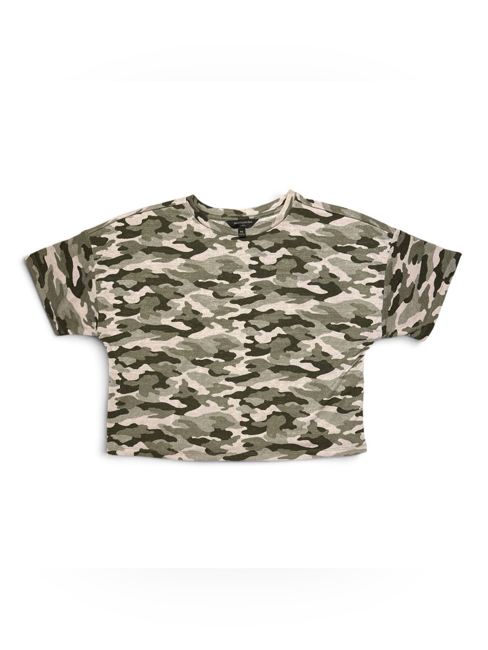 Banana Republic LuxeSpun Camo Oversized Dolman Tee Top XS